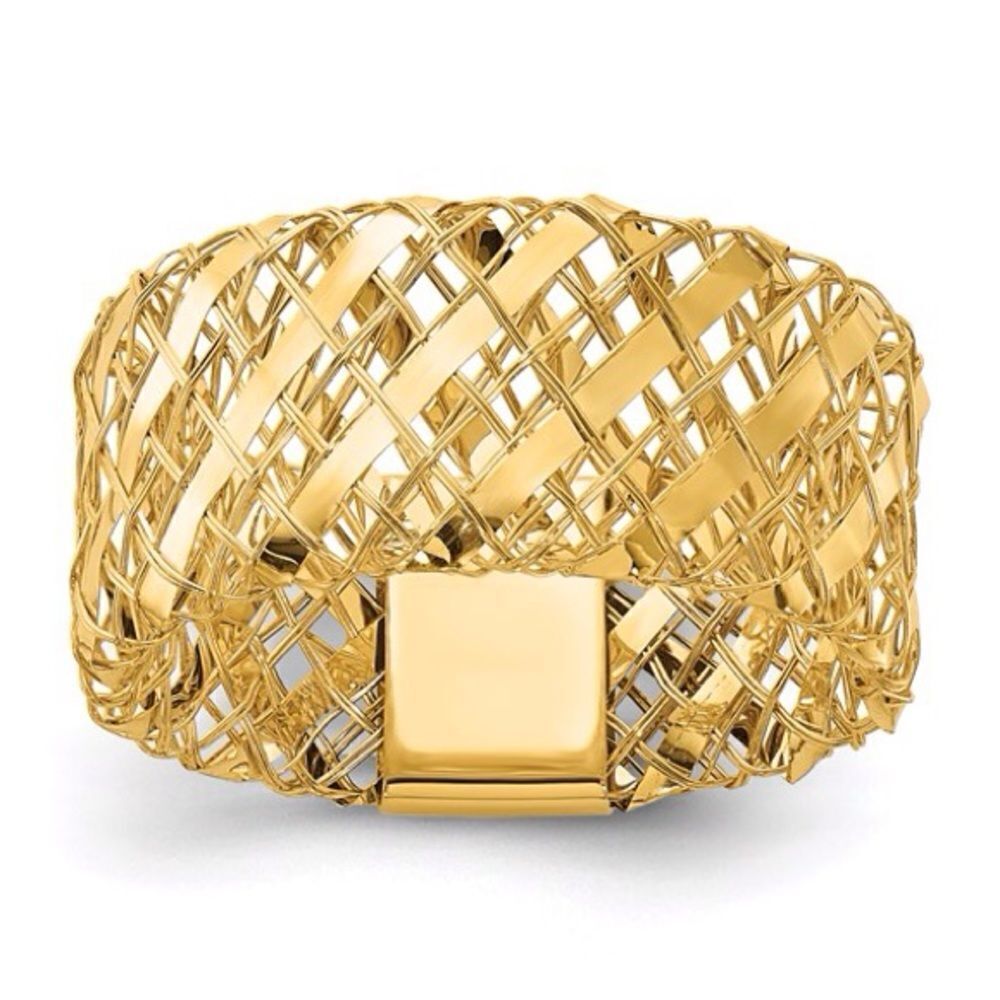 14k Gold Woven Stretch Ring by Leslie’s Jewelry